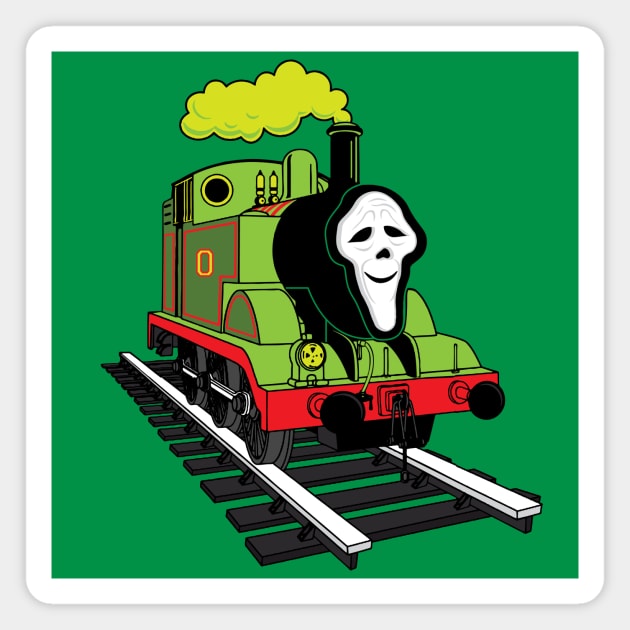 Green Train Magnet by Daletheskater